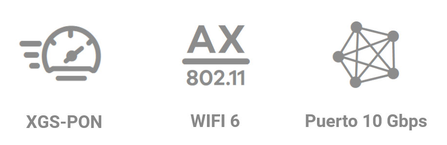 XGS-PON, WIFI6, Puerto 10Gbps