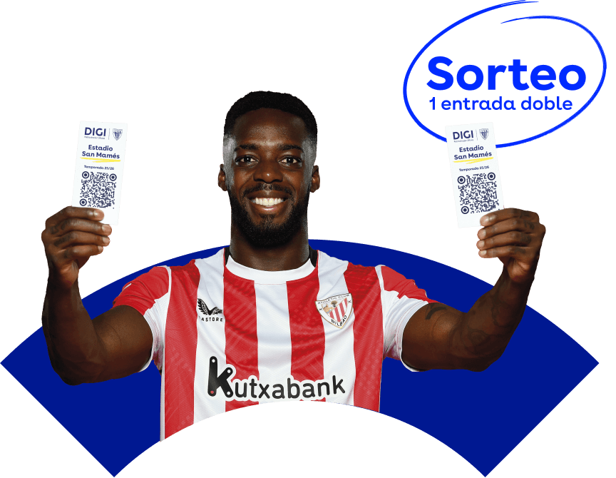 Contrata DIGI TV y participa en el sorteo de una entrada doble para los partidos de todas las competiciones que el Athletic Club juegue en San Mamés. Para participar en el sorteo, es necesario contratar DIGI TV en cualquiera de sus modalidades y rellenar el formulario