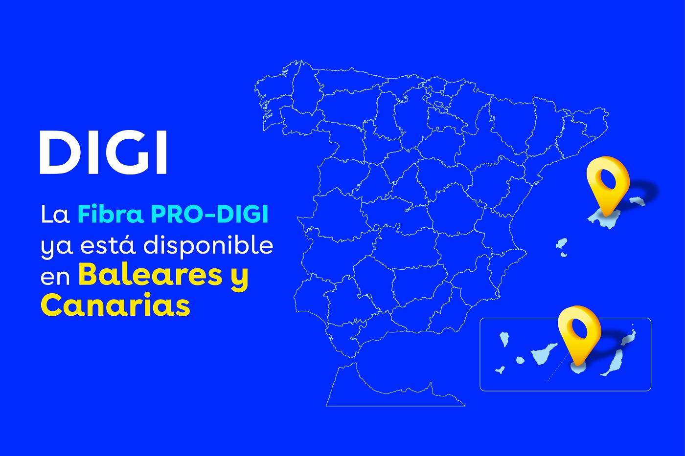 PRO-DIGI, la fibra de hasta 10 Gbps simétricos de velocidad, llega a Canarias y Baleares